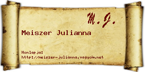 Meiszer Julianna névjegykártya